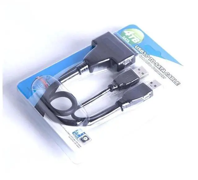 Alt view image 2 of 4 - SATA to USB 3.0 Hard Drive Adapter Cable, 22 Pin SATA III Converter for 2.5 Inch SSD & HDD, External Hard Disk Data Transfer Cord with Extra USB2.0 Power Cable, eokCXOY