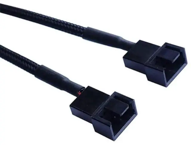 Alt view image 3 of 5 - 4-Pin Molex to 2-Way 3 Pin / 4 Pin PC Case Fan Power Adapter Cable, 27cm Fan Splitter Cable