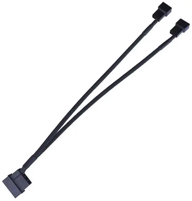 Alt view image 5 of 5 - 4-Pin Molex to 2-Way 3 Pin / 4 Pin PC Case Fan Power Adapter Cable, 27cm Fan Splitter Cable