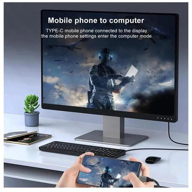 Alt view image 6 of 7 - 8K USB C to DisplayPort 1.4 Braided Cable 3.3Ft, Thunderbolt 4/3 to DP Cable, 8K@60Hz 4K@165Hz 32.4Gbps, Compatible with MacBook Pro/Air, iPad, XPS