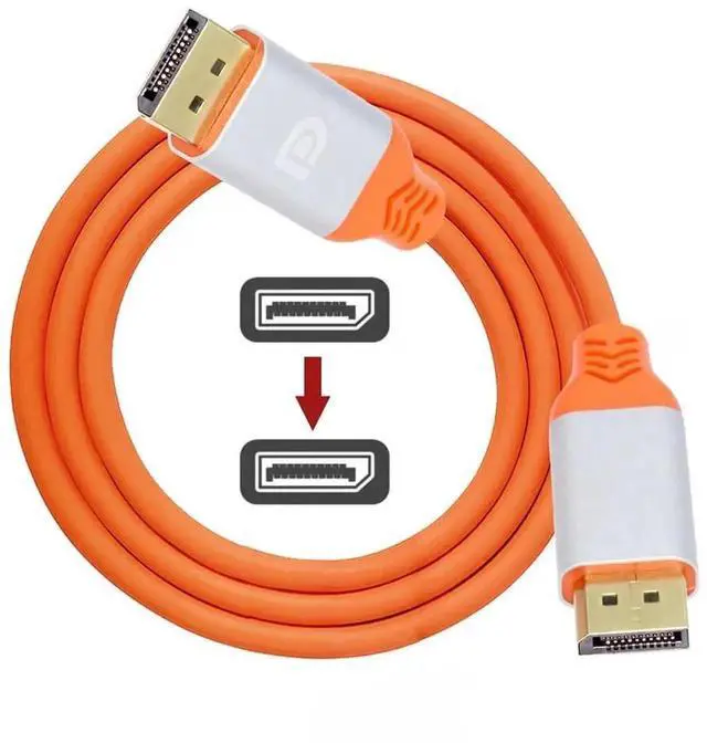 Alt view image 7 of 7 - 1M DisplayPort to DisplayPort Male to Male Cable, 4K Ultra High Flex Soft DP Monitor Cable, Super Flexible Cord for PC Graphics Card Gaming Monitor