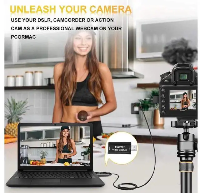 Alt view image 7 of 7 - HDMI to USB 2.0 Audio Video Capture Card, 1080P 30fps HD Video Recorder Adapter for Gaming, Streaming, Teaching, Video Conference and Live Broadcasting