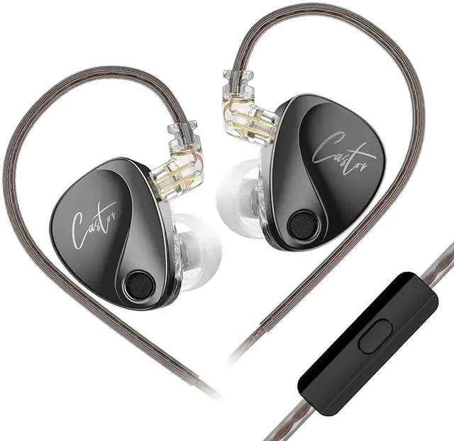 Main image of Castor In Ear Monitor, HiFi Improved Bass In Ear Headphones, Dual-Dynamic Driver Gaming Earbuds, 2PIN-C Detachable Cable Wired IEM Earphones