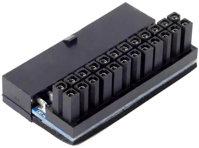 Alt view image 5 of 7 - ATX 24Pin Female to 24Pin Male 90 Degree Power Adapter, Right Angle Motherboard Power Connector for Desktop PC ATX Power Supply