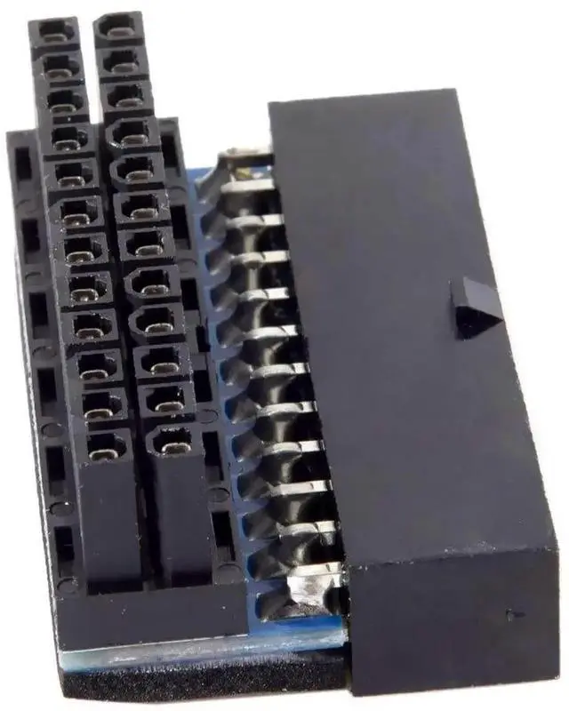 Alt view image 7 of 7 - ATX 24Pin Female to 24Pin Male 90 Degree Power Adapter, Right Angle Motherboard Power Connector for Desktop PC ATX Power Supply