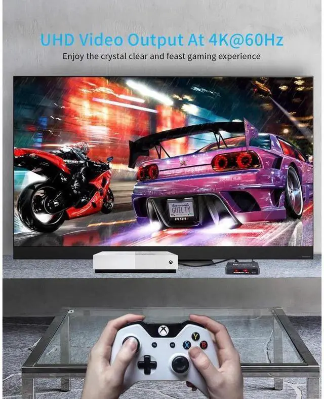 Alt view image 6 of 7 - 3-Port 4K HDR HDMI 2.0 Switcher with IR Remote Control, 3 in 1 Out HDMI Signal Selector, Supports 4K@60Hz, 18.5Gbps Bandwidth, HDR10, Dolby Vision, HDCP 2.2 & 3D for Game Consoles, HDTV, Projector