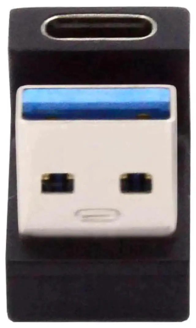 Alt view image 6 of 7 - Opposite U-Shape Back Angled USB 3.0 Adapter, USB-C Female to USB Type-A Male Converter, U Bend Right Angle Connector for Laptop and Desktop PC