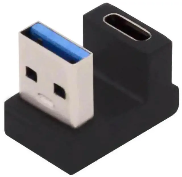 Alt view image 4 of 7 - Opposite U-Shape Back Angled USB 3.0 Adapter, USB-C Female to USB Type-A Male Converter, U Bend Right Angle Connector for Laptop and Desktop PC