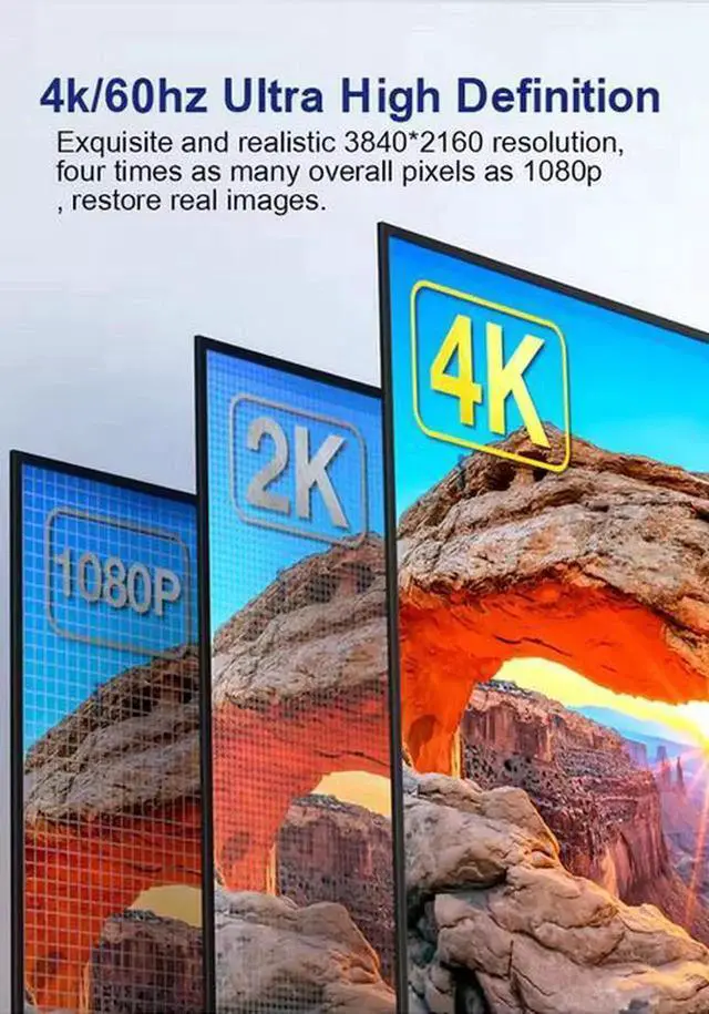 Alt view image 6 of 7 - 2-in-1 HDMI to USB-C Adapter Cable, Available in 1M/2M Length, Supports 4K@60Hz HDR, USB 2.0 Power Supply, Gold-Plated Contacts, Aluminum Housing, HDMI Source to Type-C Display for Laptop, Monitor, PS