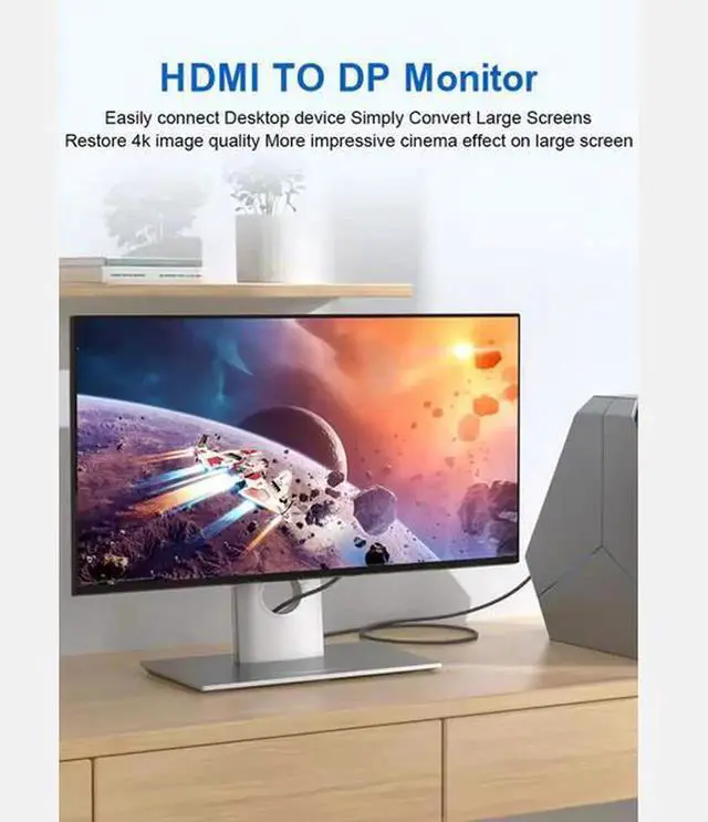 Alt view image 2 of 7 - 2-in-1 HDMI to USB-C Adapter Cable, Available in 1M/2M Length, Supports 4K@60Hz HDR, USB 2.0 Power Supply, Gold-Plated Contacts, Aluminum Housing, HDMI Source to Type-C Display for Laptop, Monitor, PS