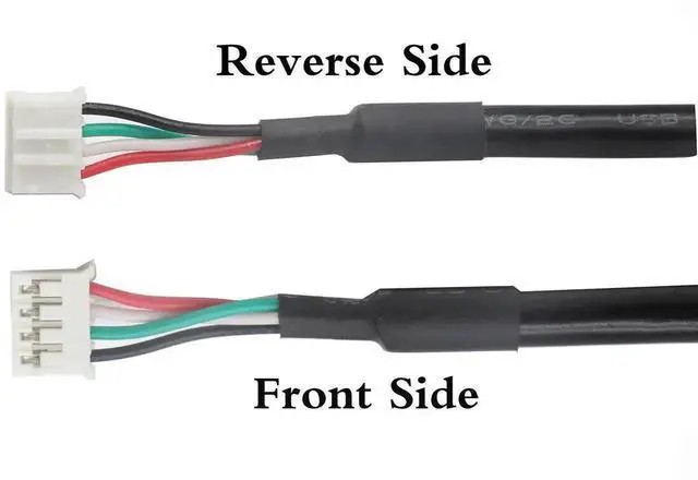 Alt view image 5 of 7 - Panel Mount USB 2.0 A Cable, USB A Female Panel Mount to 4 Pin Female Dupont Motherboard USB Header Cable, 30cm/12 Inch Internal USB Extension Wire