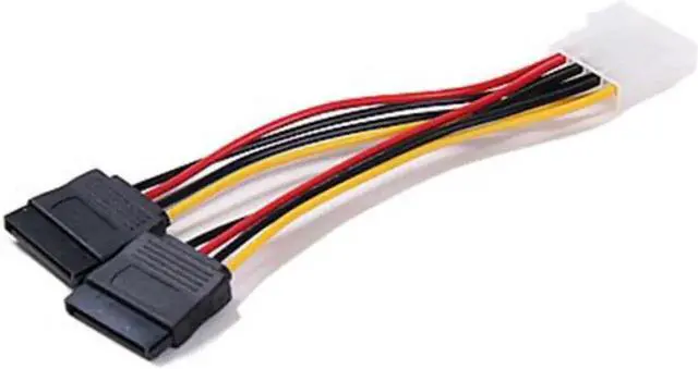 Alt view image 4 of 5 - 4 Pin IDE to SATA Power Y Splitter Cable, 1 Molex Male to 2 SATA Female Power Extension Cord for Computer PSU Hard Drive SSD Optical Drive