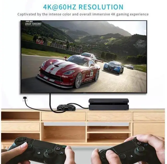 Alt view image 7 of 7 - 3 Port HDMI Switch 3 in 1 Out 4K@60Hz with IR Remote, HDMI Switcher Selector Support HDR HDCP2.2 3D for PS5 PS4 Xbox Nintendo Switch Fire Stick Apple TV