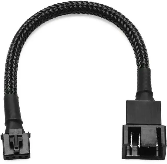 Alt view image 4 of 4 - 4-Pin PWM GPU Fan Adapter Cable 15cm/6 Inch, Black Sleeved 4Pin PWM Fan Converter Wire for EVGA RTX 3000 Series Graphics Cards