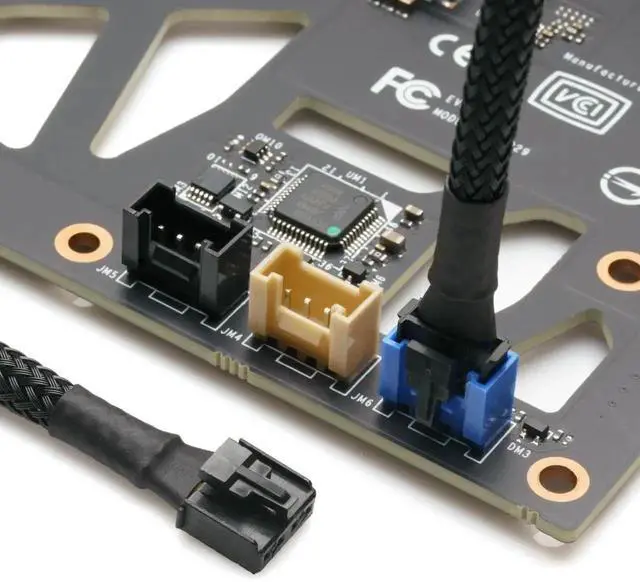Alt view image 3 of 4 - 4-Pin PWM GPU Fan Adapter Cable 15cm/6 Inch, Black Sleeved 4Pin PWM Fan Converter Wire for EVGA RTX 3000 Series Graphics Cards