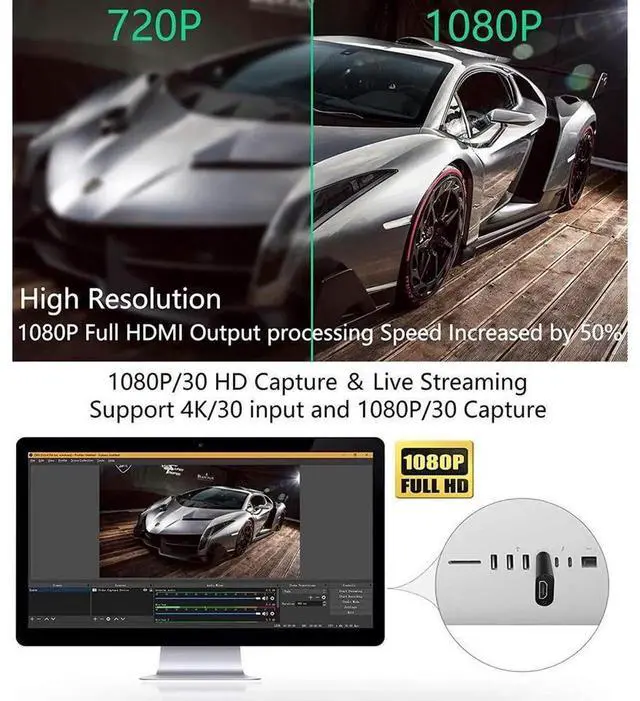 Alt view image 5 of 7 - HDMI to USB Audio Video Capture Card, Full HD 1080P Game Capture Adapter, HD Video Recording Device for DSLR Camcorder Action Cam Live Streaming on PC Mac