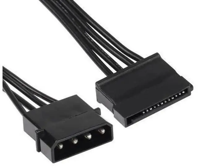 Alt view image 7 of 7 - SinLoon LP4 IDE 4 Pin Male to 5 SATA Female Power Splitter Cable,24cm 18AWG IDE to SATA Power Extension Cord,for Hard Drive HDD,SSD,Optical Drive PC Power Supply