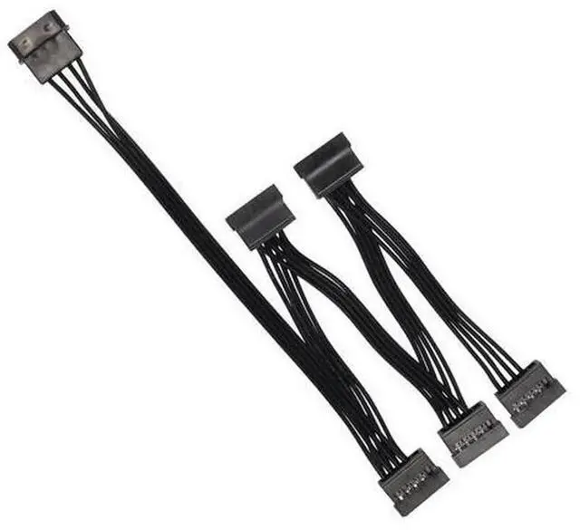 Alt view image 4 of 7 - SinLoon LP4 IDE 4 Pin Male to 5 SATA Female Power Splitter Cable,24cm 18AWG IDE to SATA Power Extension Cord,for Hard Drive HDD,SSD,Optical Drive PC Power Supply