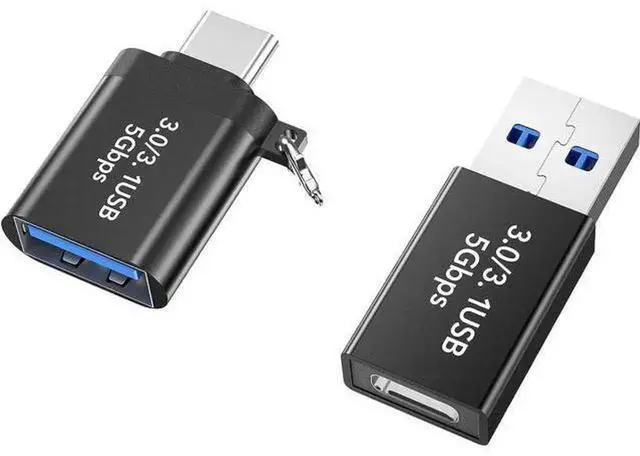Main image of 2 Pack USB 3.0 Type-C OTG Adapter,USB C Male to USB A Female + USB A Male to USB C Female Converter,Portable Interface Adaptor for Smartphone,Laptop,Tablet,Flash Drive,Keyboard