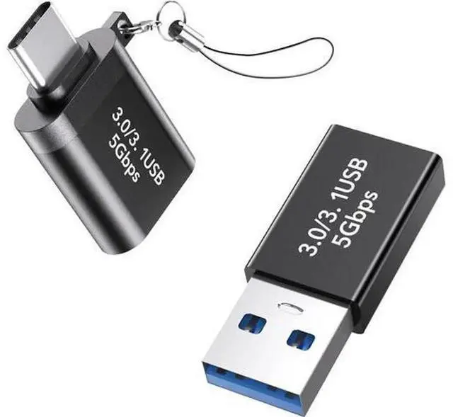 Alt view image 2 of 6 - 2 Pack USB 3.0 Type-C OTG Adapter,USB C Male to USB A Female + USB A Male to USB C Female Converter,Portable Interface Adaptor for Smartphone,Laptop,Tablet,Flash Drive,Keyboard