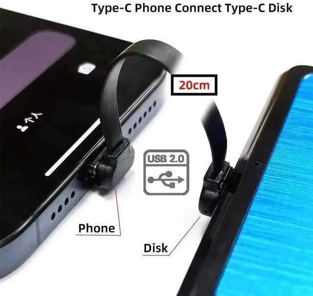 Alt view image 3 of 7 - 20cm Ultra Slim Flat Angled USB-C to USB-C Cable,7.87in USB 2.0 Short Type C Cord,65W Fast Charging Power Cable for Laptop,Tablet,Smartphone,Portable Charging Connection