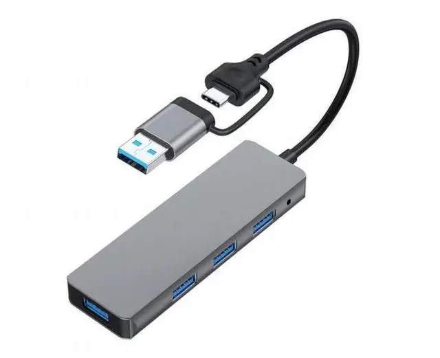Main image of Ultra Slim 4-Port USB 3.0 Hub,Aluminum USB C & USB 3.0 Powered Splitter Adapter with 4 USB3.0 Ports,Portable USB Multiport Expander for Laptop,MacBook,iMac,Surface Pro,XPS,PS4,Flash Drive