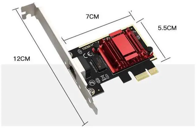 Alt view image 5 of 6 - eokCXOY PCIE 1X 2.5G Gigabit Ethernet Card,RTL8125B Chip RJ45 2500Mbps Network Adapter,PCI Express 2.5Gbps LAN Card,PXE Boot Supported for Desktop PC Server NAS