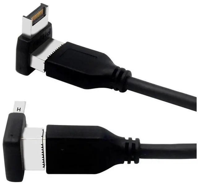Alt view image 2 of 7 - 2 Pack 90 Degree USB3.1 Type-E Adapter, Internal Motherboard USB Type-C Type-E Header Steering Elbow Converter, Right Angle USB 3.1 Type-E Internal Connector for PC Case Modding
