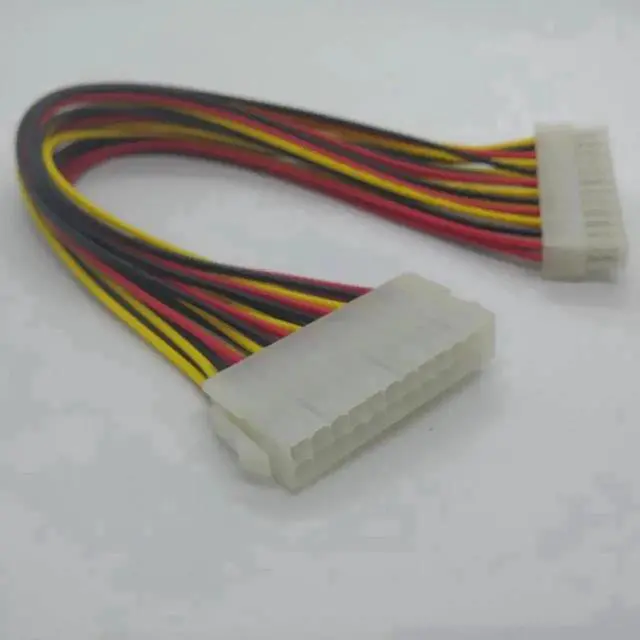 Alt view image 3 of 4 - 30CM 24 Pin ATX Power Extension Cable, 24Pin Male to Female Motherboard Power Supply Extension Cord Adapter for Desktop Computer