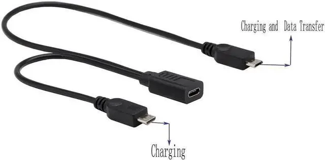 Alt view image 4 of 6 - 30cm Multi-Connector Sync & Charge Cable, Micro USB 2.0 & USB Type-C Charging Data Cord, Compatible with Smartphones, Tablets and Computers with Micro USB & USB-C Ports