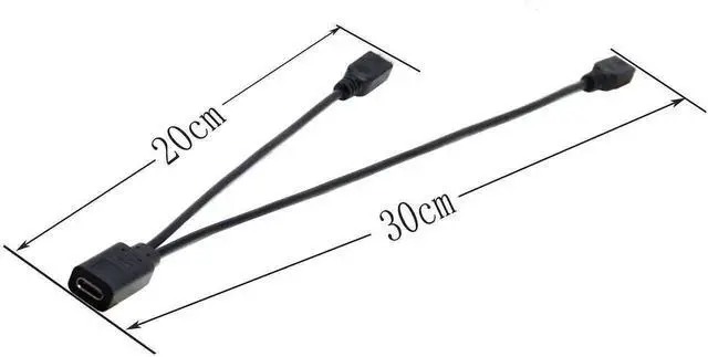 Alt view image 3 of 6 - 30cm Multi-Connector Sync & Charge Cable, Micro USB 2.0 & USB Type-C Charging Data Cord, Compatible with Smartphones, Tablets and Computers with Micro USB & USB-C Ports
