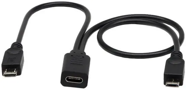 Alt view image 6 of 6 - 30cm Multi-Connector Sync & Charge Cable, Micro USB 2.0 & USB Type-C Charging Data Cord, Compatible with Smartphones, Tablets and Computers with Micro USB & USB-C Ports