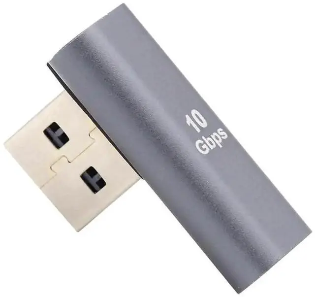Alt view image 4 of 7 - 90 Degree Right Angled Low Profile USB-C Female to USB 3.0 A Male Adapter, Slim Type-C to USB-A High Speed Data Connector for Laptops, Desktops, USB-C Peripherals