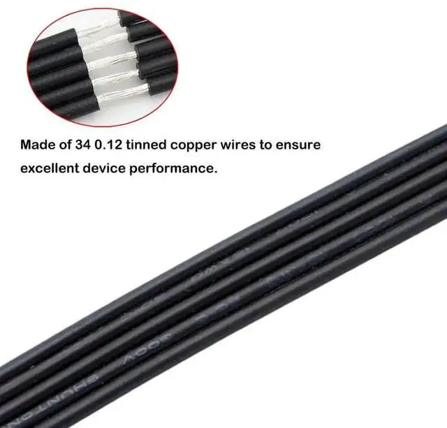 Alt view image 6 of 6 - 26 Inch (66cm) Molex 4 Pin Male to 5 x 15 Pin SATA Female Power Splitter Cable, 1 To 5 SATA Power Adapter Extension Cord for HDD, SSD, Optical Drives