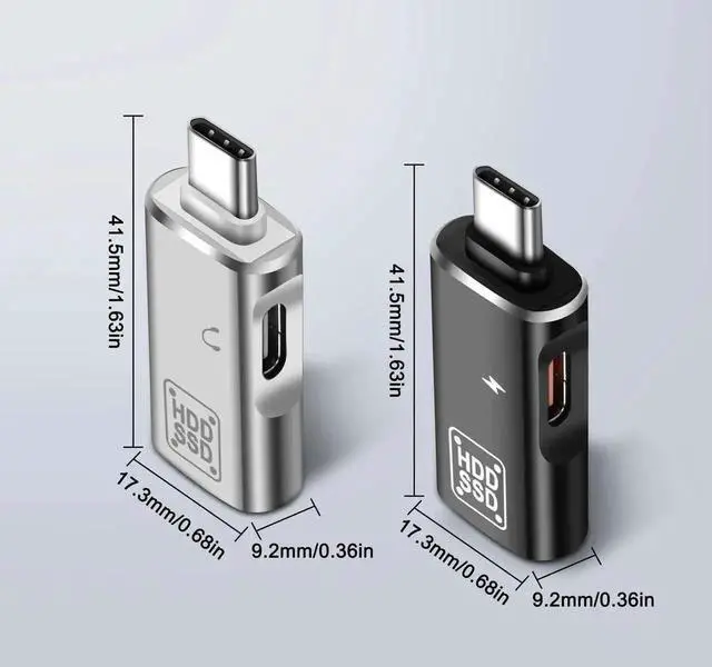 Alt view image 6 of 7 - 2 in 1 USB Type-C OTG Adapter, USB C to USB 3.0 Port + Charging & Audio Jack Converter, Compatible with External HDD, SSD, Flash Drives (2 Pack)