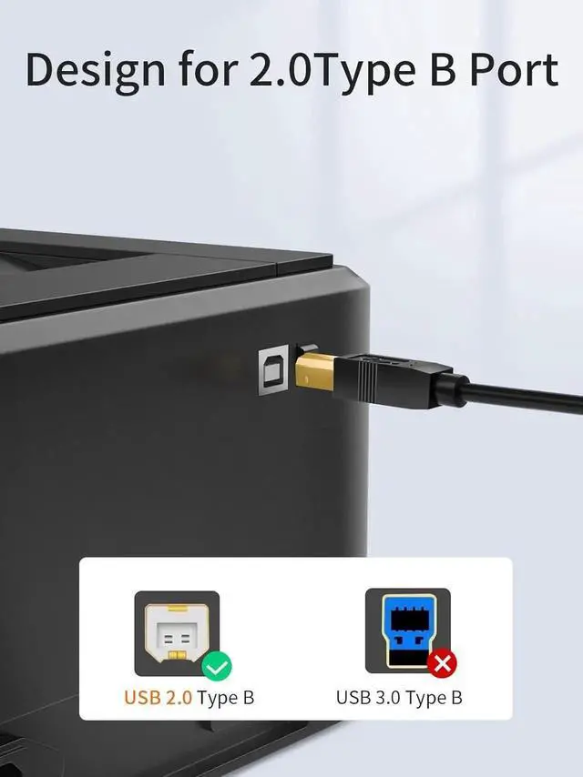 Alt view image 6 of 7 - CableCreation USB C to B Printer & Scanner Cable - 10FT, MIDI Cable for Yamaha & Casio Digital Pianos, DJ Controllers - 3M Black
