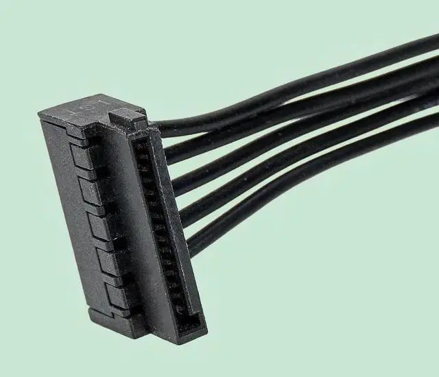 Alt view image 5 of 7 - 50cm 15 Pin to 4 SATA Power Extension Cable for HDD SSD DVD Hard Drive, 2 Pack