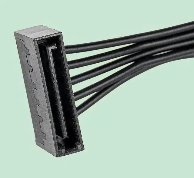 Alt view image 3 of 7 - 50cm 15 Pin to 4 SATA Power Extension Cable for HDD SSD DVD Hard Drive, 2 Pack