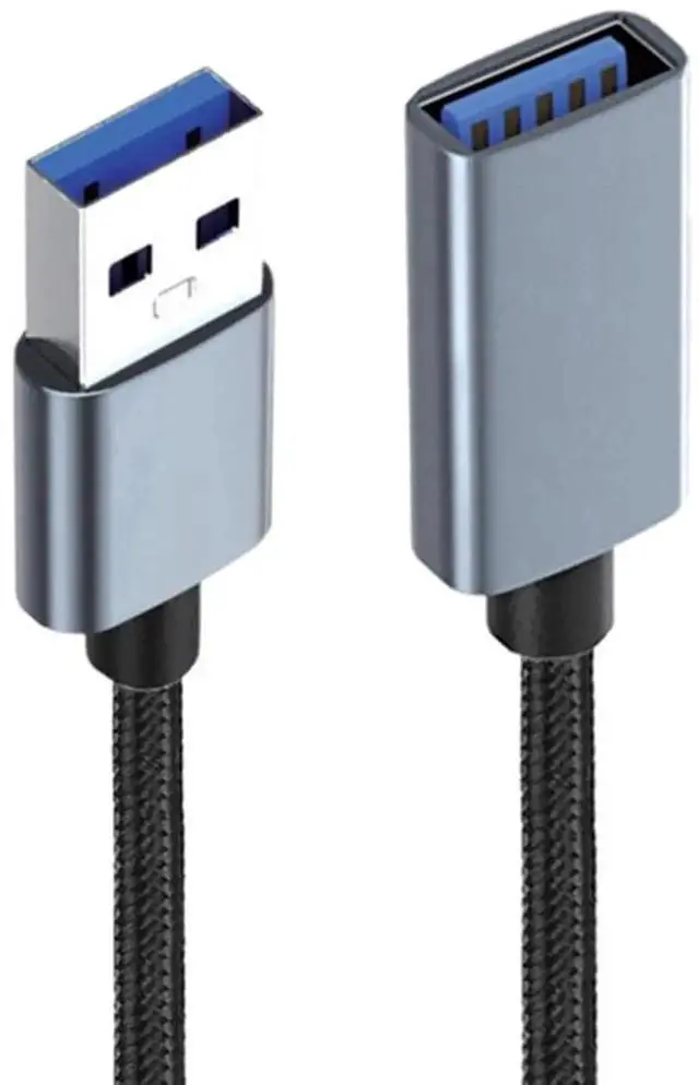 Alt view image 5 of 7 - 0.98ft USB 3.0 Type-A Male to Type-A Female Extension Cable, 5Gbps High Speed Data Sync Cord Silver, Compatible with SSD, External Hard Drive, Digital Camera & USB A Devices