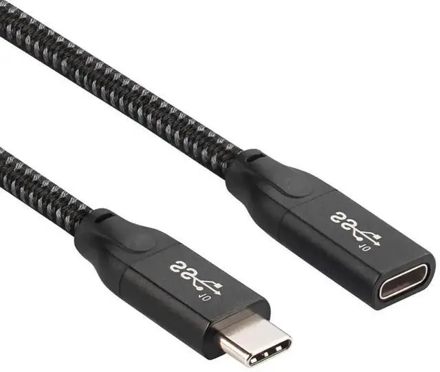Alt view image 7 of 7 - 0.3m USB 3.1 Type-C Male to Female Extension Cable with Strain Relief Sleeve, USB-C Extender Cord Compatible with Laptops, Smartphones and All USB-C Devices