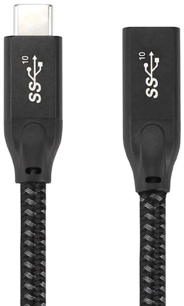 Alt view image 6 of 7 - 0.3m USB 3.1 Type-C Male to Female Extension Cable with Strain Relief Sleeve, USB-C Extender Cord Compatible with Laptops, Smartphones and All USB-C Devices