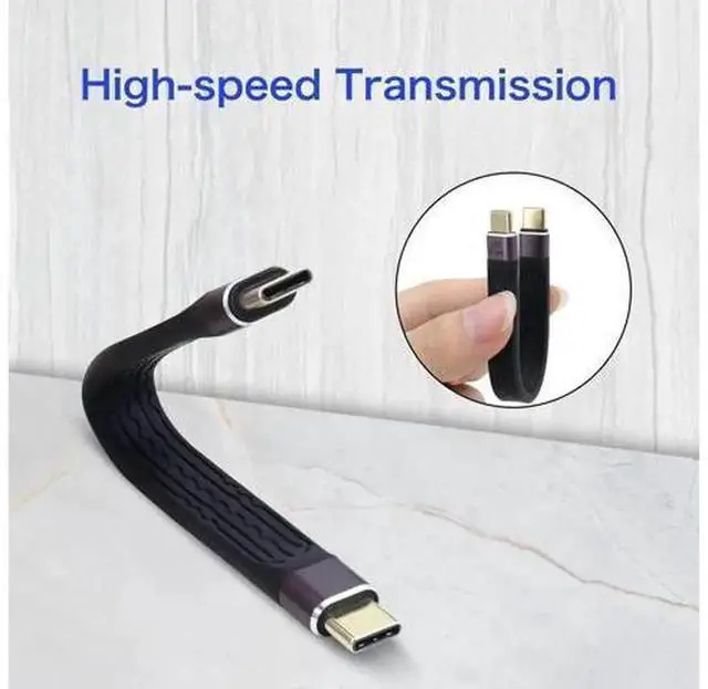 Alt view image 7 of 7 - 5.11 Inch Short USB4 Cable, USB Type-C Male to Male 40Gbps Data Transfer Cable, 100W PD Fast Charging Cord, Compatible with All Type-C Devices, Limited Time Offer