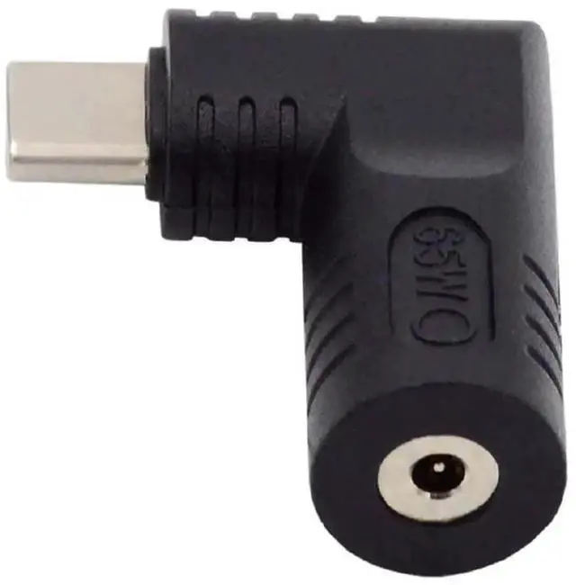 Main image of 90 Degree DC Jack 2.5x0.7mm Input to USB-C Adapter, 65W PD Power Charging Converter Plug for Laptops, Smartphones and Type-C Devices