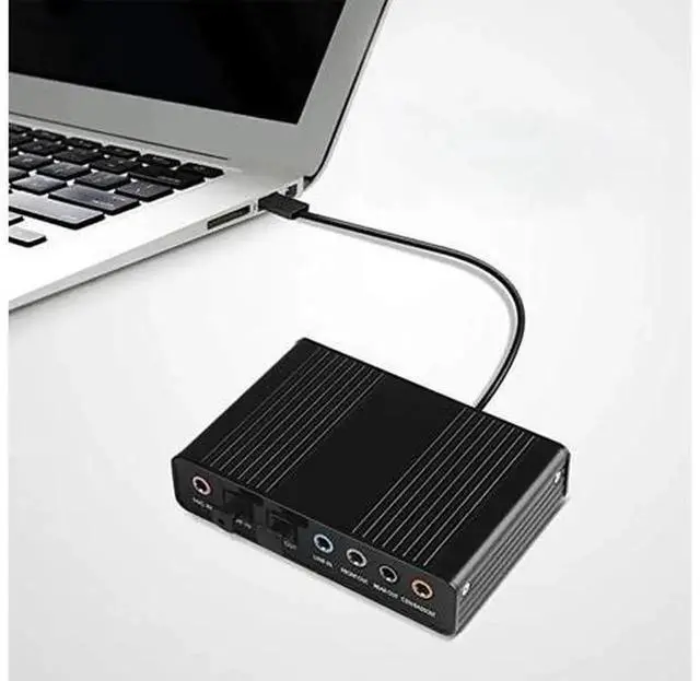 Alt view image 5 of 5 - USB 2.0 External 6 Channel Sound Card, 5.1 Surround Sound Audio Adapter with Optical S/PDIF Port for PC and Laptop