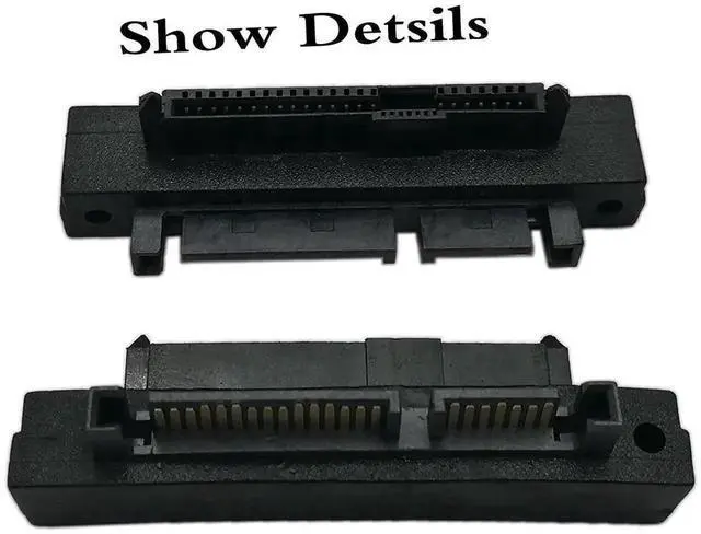 Alt view image 6 of 7 - 90 Degree Right Angle SAS 22 Pin to 7 Pin +15 Pin SATA Adapter, SAS to SATA Hard Drive RAID Converter with 15Pin Power Port