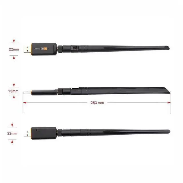 Alt view image 7 of 7 - 1200Mbps USB 3.0 Dual Band WiFi Adapter, RTL8812 Chipset 2.4GHz & 5GHz Wireless Dongle with AC Antenna, High Speed Network Receiver for Desktop & Laptop, eokCXOY