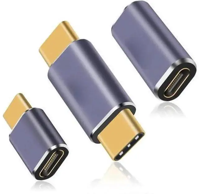 Main image of 3 Pack USB-C Extender Coupler, USB4 Type-C Male to Female Extension Adapter, 40Gbps Data Transfer, Supports 8K@60Hz Video Output