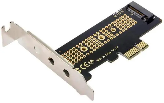 Main image of NVMe to PCIe Adapter Card, PCI-E 4.0 Low Profile PCIe 3.0 x1 Lane to M.2 NGFF M-Key SSD, Supports NVMe & AHCI M.2 SSD
