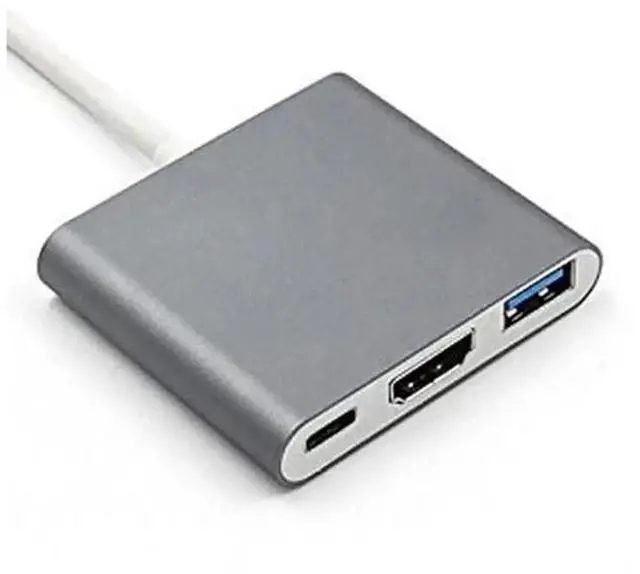 Alt view image 5 of 5 - Mosible USB C Hub Multiport Adapter, Thunderbolt 3 Type C Hub with 4K HDMI, USB 3.0 Port, USB-C Power Delivery, Compatible with MacBook Pro / MacBook Air