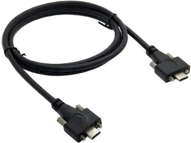 Alt view image 5 of 7 - Panel Mount USB 3.1 Type-C Male to Male Locking Cable with M2 Screws, 10Gbps High Speed Data Transfer Cord, Secure Fixed USB-C Cable 1.2M for Industrial Equipment, Cabinet and Embedded Devices